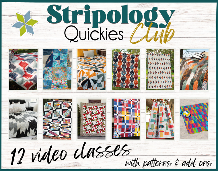 Stripology Quickies Club - 12 patterns, video classes & more