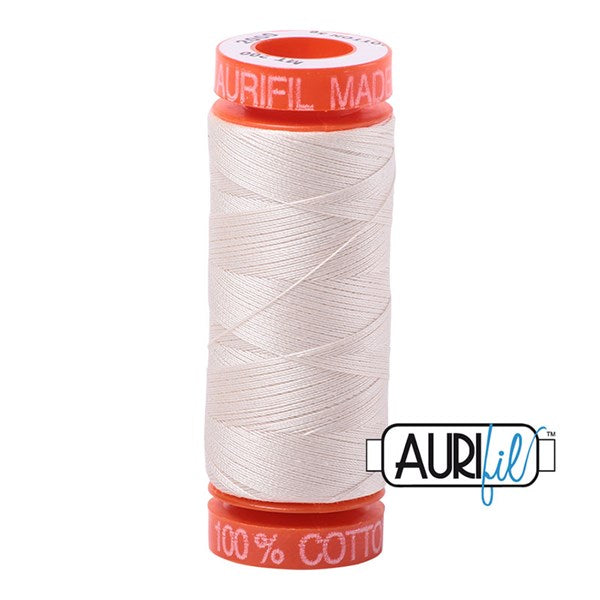 50wt Aurifil Light Sand 100% Cotton Mako Thread #BMK50SP200-2000 Thread Aurifil   