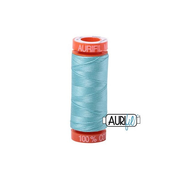 50wt Aurifil Light Turquoise 100% Cotton Mako Thread #BMK50SP200-5006 Thread Aurifil   