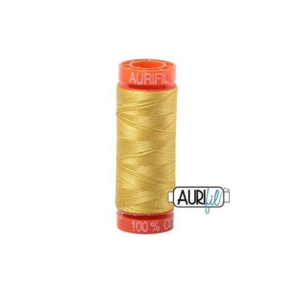 50wt Aurifil Gold Yellow 100% Cotton Mako Thread #BMK50SP200-5015 Thread Aurifil   