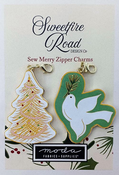 Tree and Dove Zipper Pulls SFR143 Bag Making Moda Fabrics   