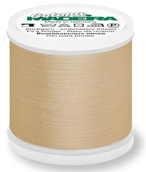 Madeira Cotona 30 - Premium Cotton Quilting & Sewing Thread, 659 Tan Thread Madeira
