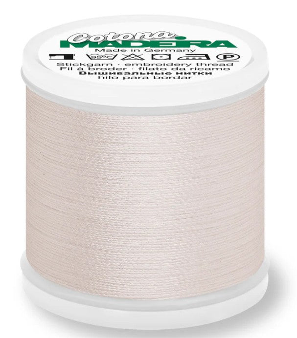 Madeira Cotona 30 - Premium Cotton Quilting & Sewing Thread, 687 Silver Grey Thread Madeira
