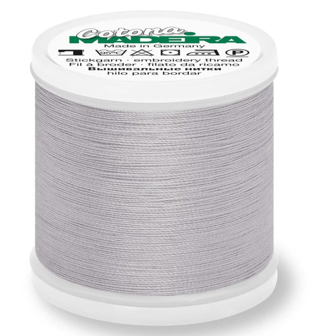 Madeira Cotona 30 - Premium Cotton Quilting & Sewing Thread, 688 Grey Thread Madeira
