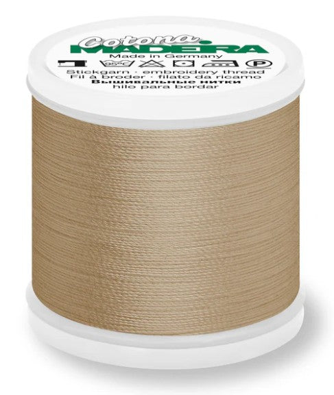 Madeira Cotona 30 - Premium Cotton Quilting & Sewing Thread, 736 Light Taupe Thread Madeira