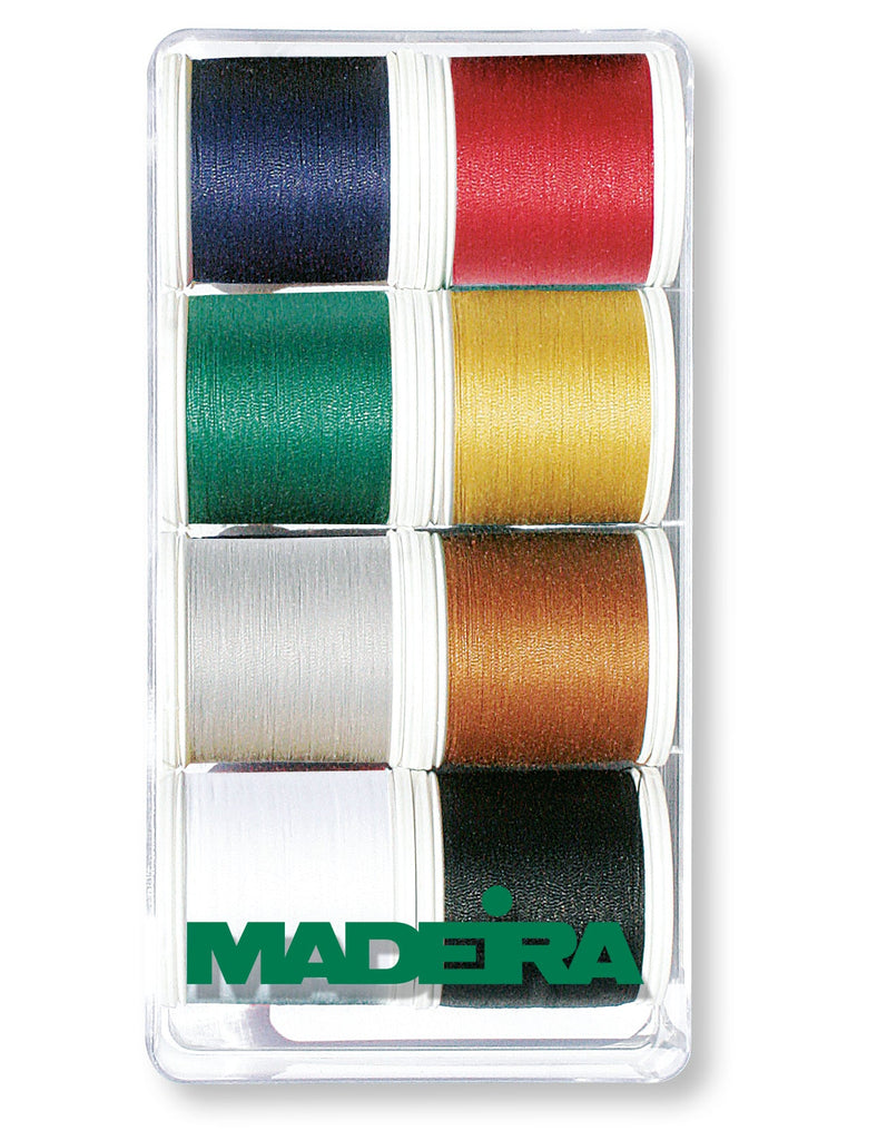 Aerofil 120 - Assortment Box, 440-yard (400m) spools, 8 Solid Colors Thread Assortment Boxes Madeira Quilting Thread