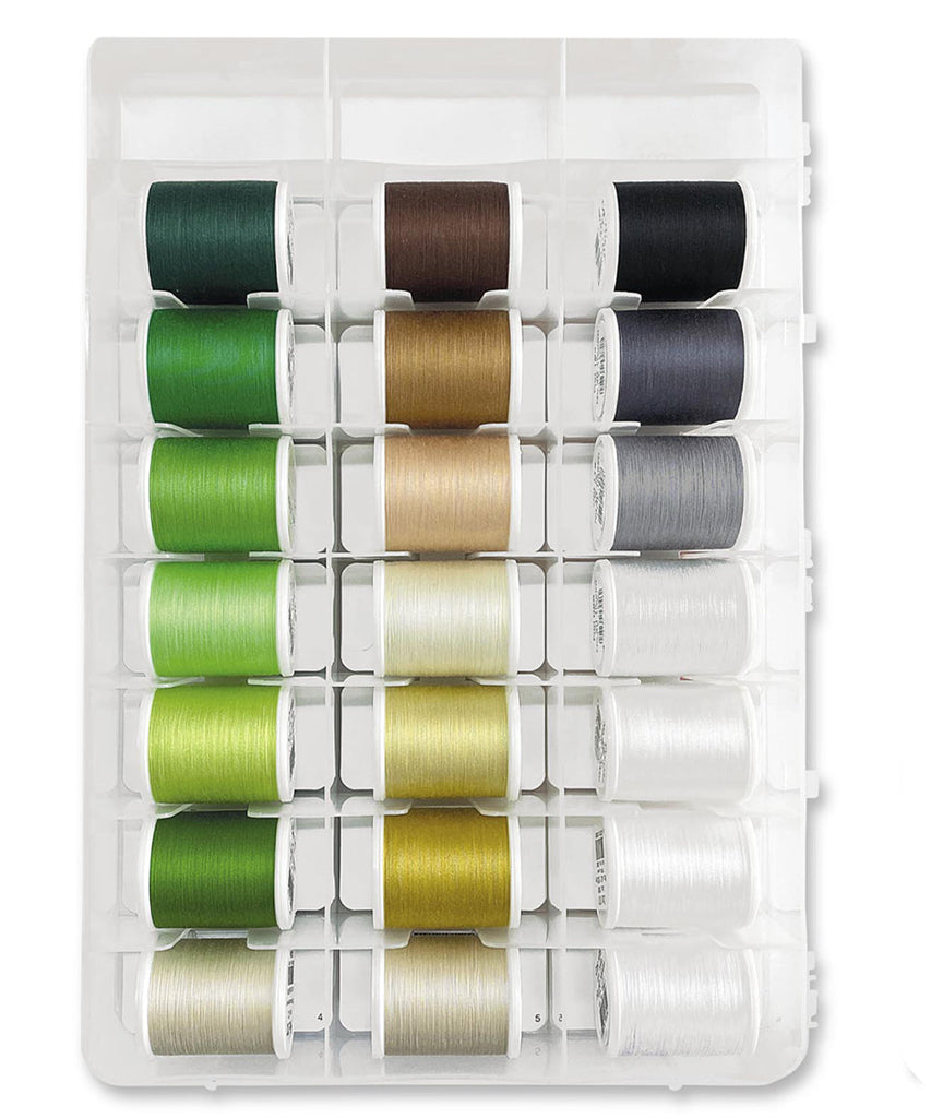 Sensa Green 40 – Quilt Box, 1100-yard (1000m) Spools, 40 Colors Thread Assortment Boxes Madeira Quilting Thread