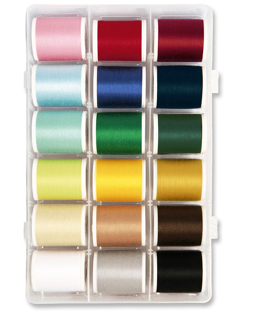 Aerofil 120 – Smart Box, 1100-yard (1000m) Spools, 18 Colors Thread Assortment Boxes Madeira Quilting Thread