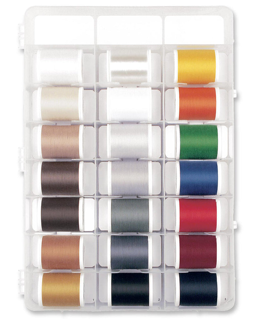 Aerofil 120 – Quilt Box, 40 440-yard (400m) and 22 1100-yard (1000m) Spools Thread Assortment Boxes Madeira Quilting Thread