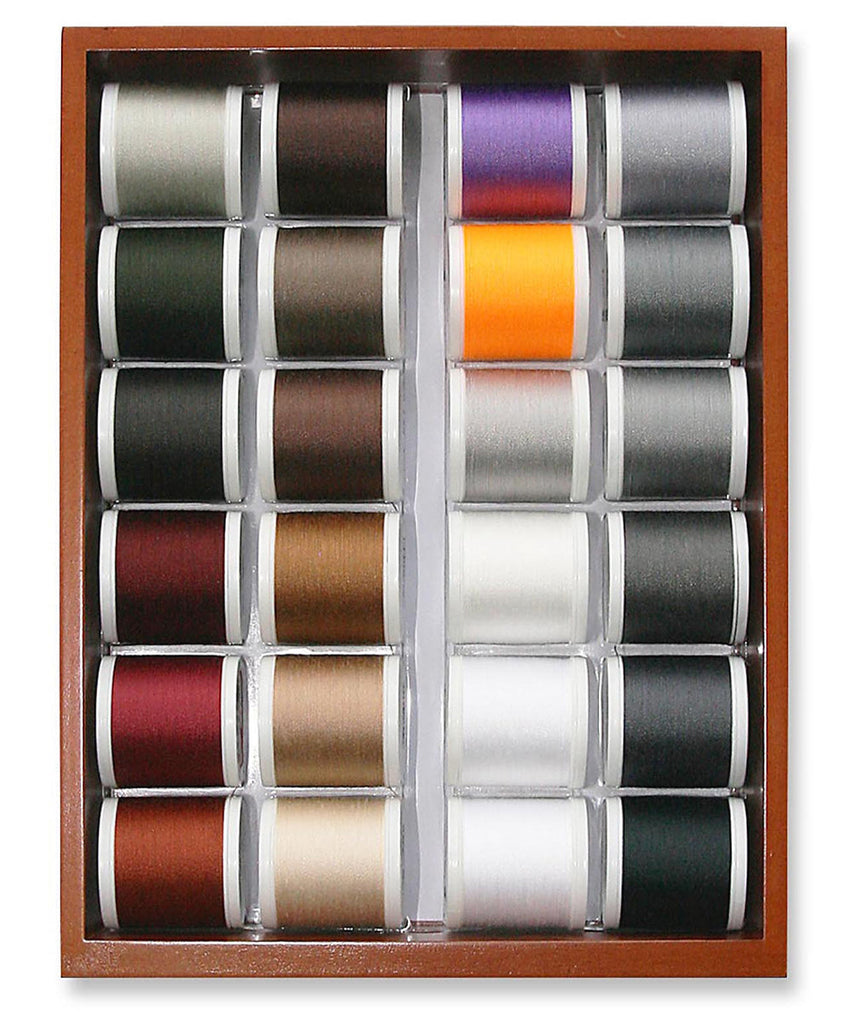 Aerofil 120 - Mini 2 Drawer Treasure Chest, 440-yard (400m) spools, 48 Colors Thread Assortment Boxes Madeira Quilting Thread