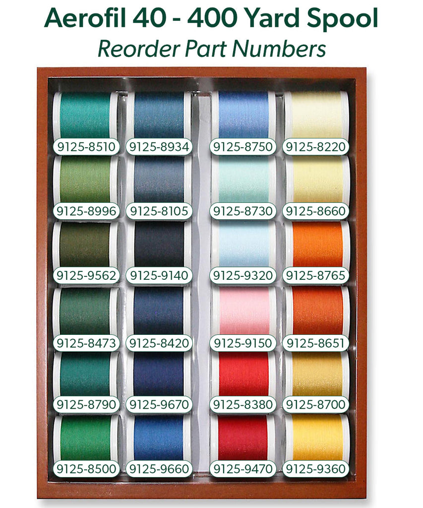 Aerofil 120 - Mini 2 Drawer Treasure Chest, 440-yard (400m) spools, 48 Colors Thread Assortment Boxes Madeira Quilting Thread