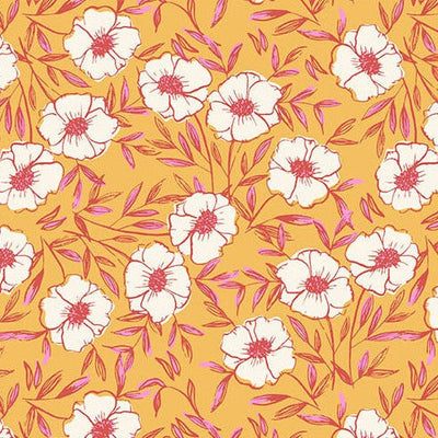 Petals and Stitches Bouquet Bliss Mustard A1567-Y