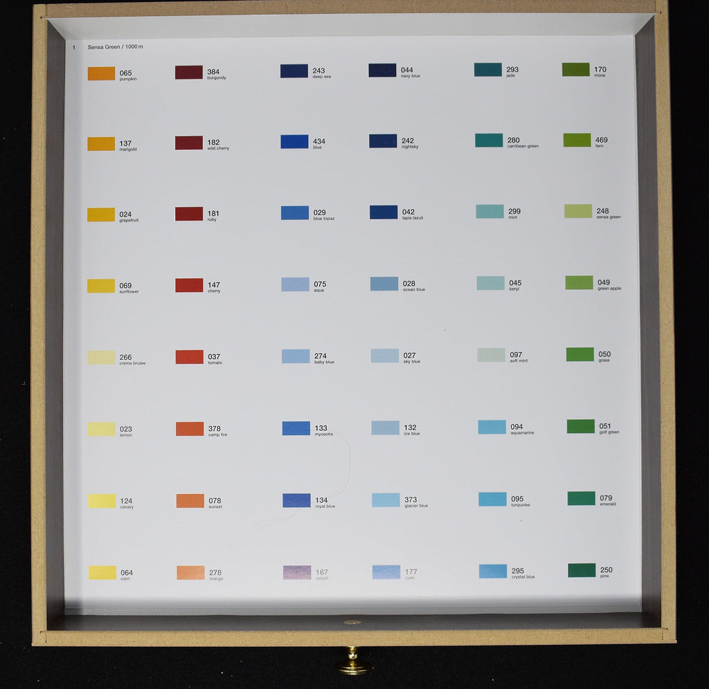 Sensa Green 40 - 3 Drawer Treasure Chest, 120 1100 Yard (1000m) Spools Thread Assortment Boxes Madeira Quilting Thread