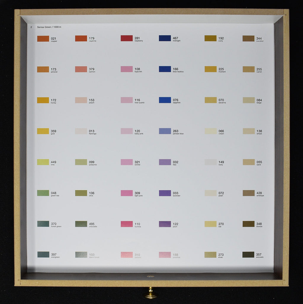 Sensa Green 40 - 3 Drawer Treasure Chest, 120 1100 Yard (1000m) Spools Thread Assortment Boxes Madeira Quilting Thread