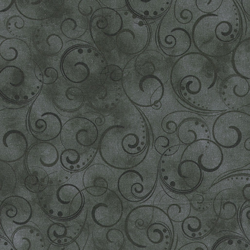 Swirling Splendor Charcoal Gray 9705W-98- 108" Wide 1 YARD Fabrics Moda Fabrics   