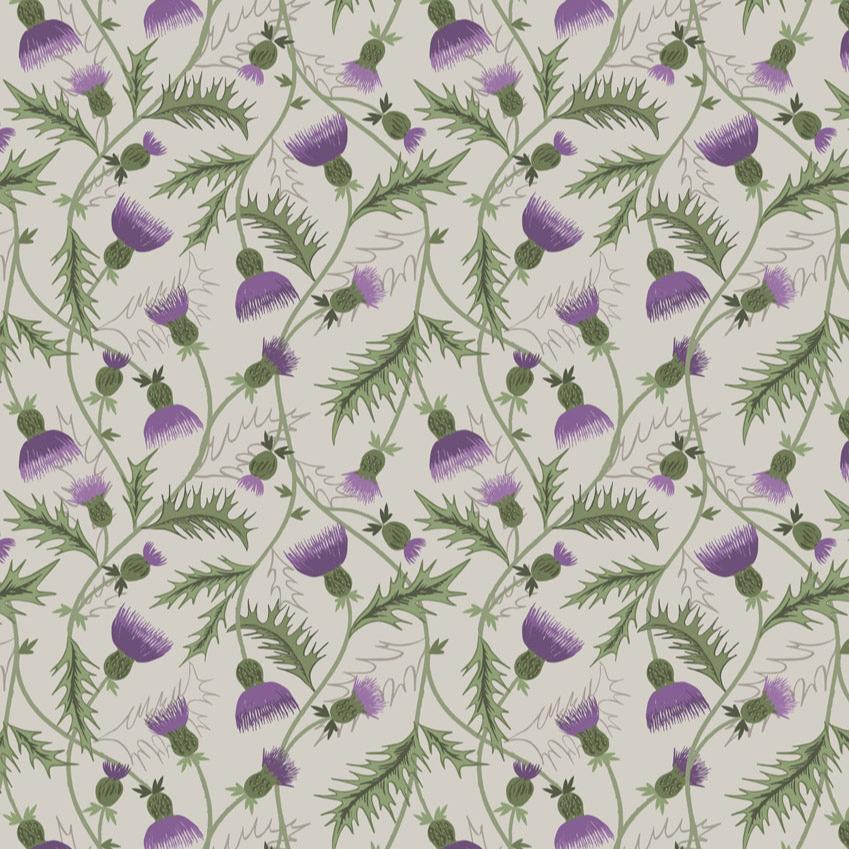 All Over Thistle Cream W18 - 108" Wide 3 YARD Fabrics Lewis & Irene   