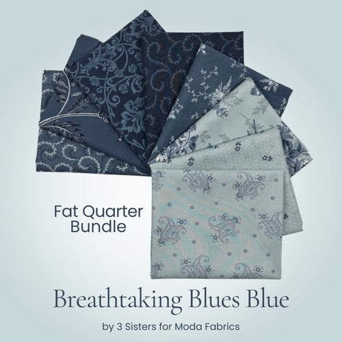 Breathtaking Blues Blue Fat Quarter Bundle, blue quilting fabric