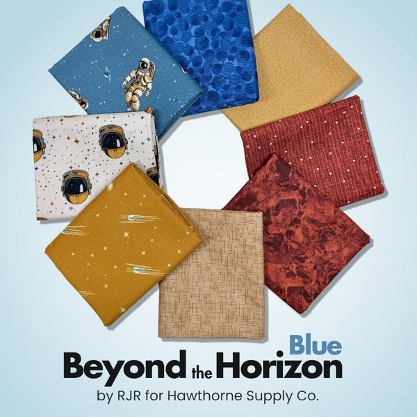 Beyond the Horizon Blue Half Yard Bundle, quilting fabric by RJR