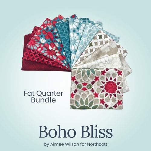 Boho Bliss Fat Quarter Bundle, multicolor quilting fabric by Northcott