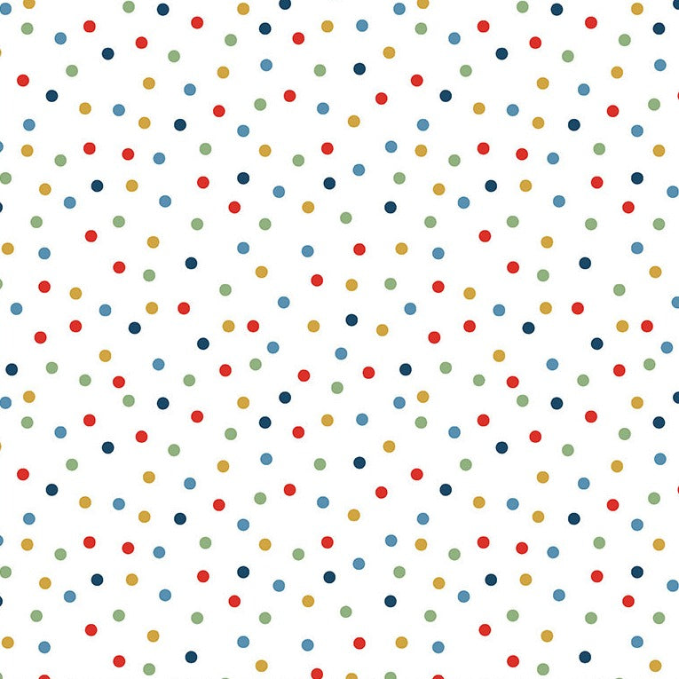 Clover & Dot Polka Dot White 53867-1 Fabrics Windham Fabrics   