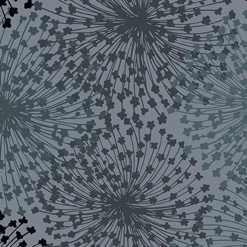 Dandelion Dreams Charcoal Gray 9660W-11 - 108" Wide 3 YARD Fabrics Benartex   