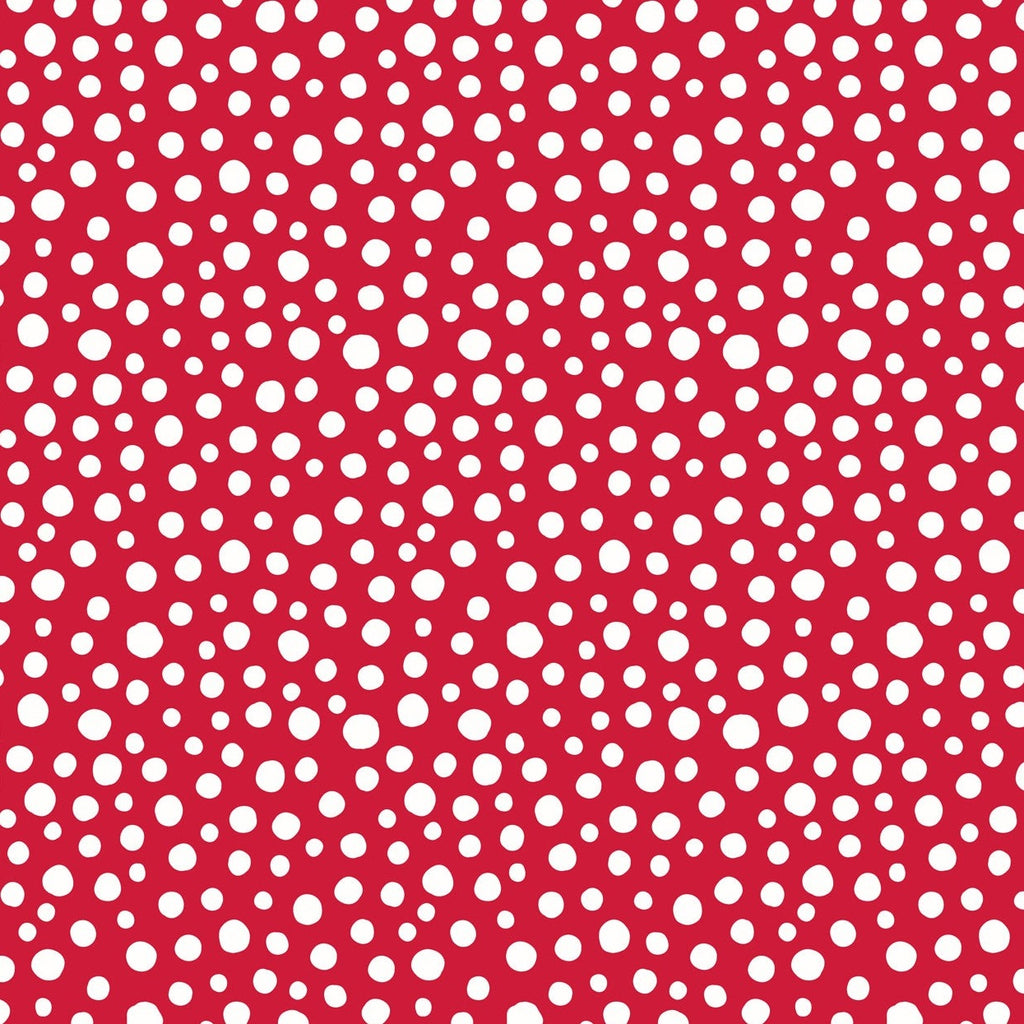 Snow Day Flannel Snow Fall Red F38.3 Fabrics Lewis & Irene   