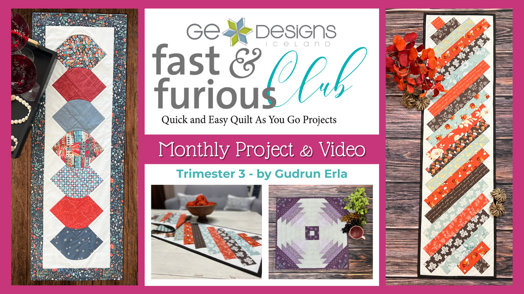 Fast & Furious Club Season 4 - Trimester 3, QAYG pattern & video class Pattern GE Designs   