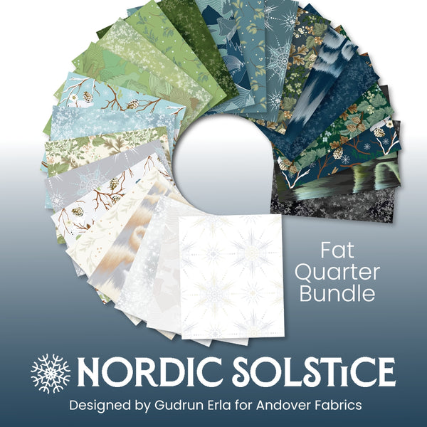 Nordic Solstice 24 pc Fat Quarter Bundle, quilting fabric by Andover