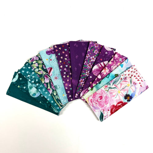 Fleur The Love Lil' Bundle, multicolor quilting fabric by Moda Fabric