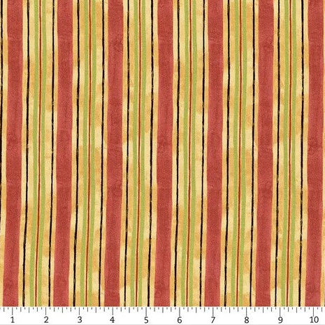 Harvest Blooms Stripes Orange 30105 837 Fabrics Wilmington