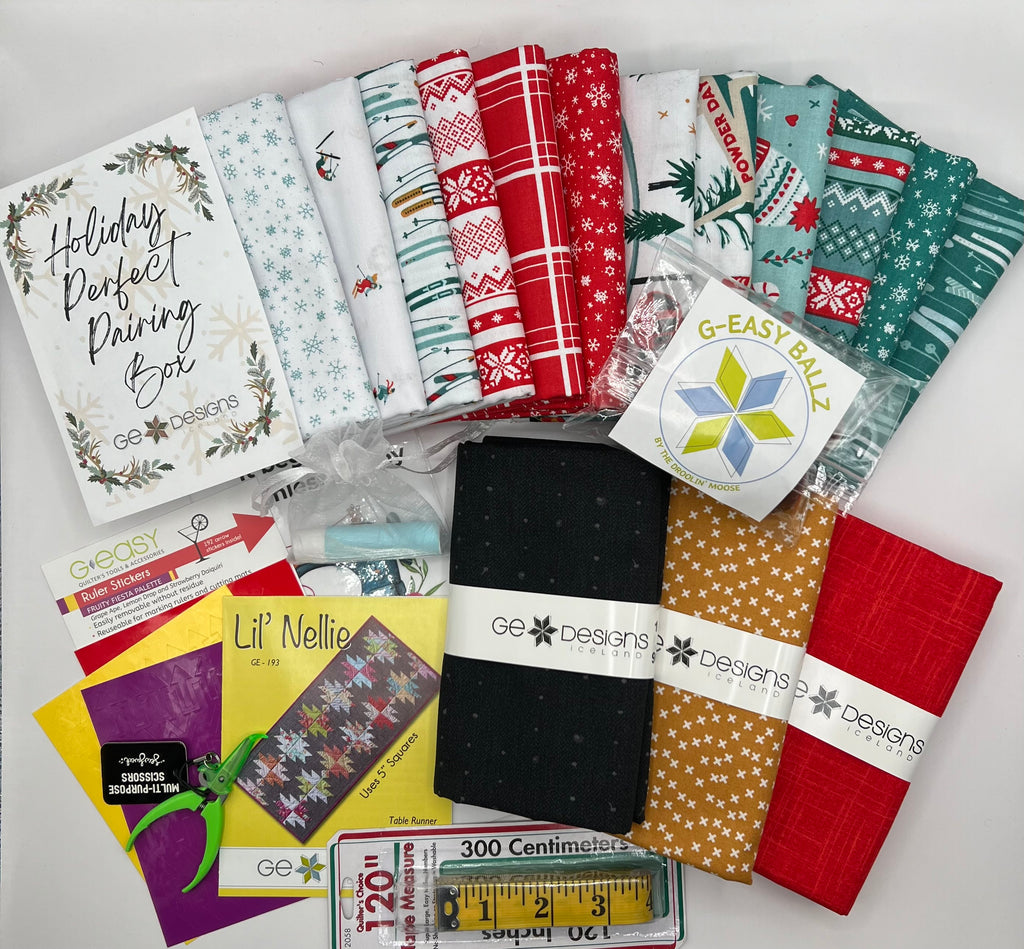 Winter Fun Perfect Pairing Gift Box Fabrics GE Designs   