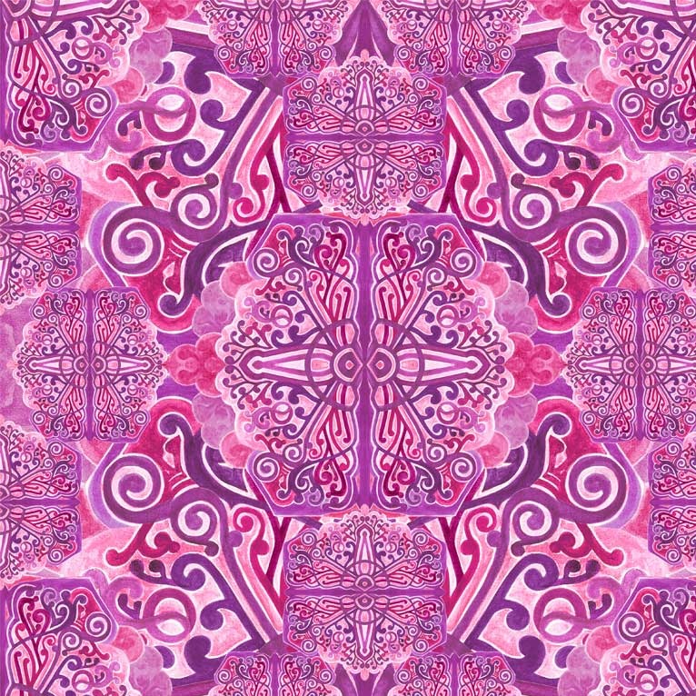 Kaleidoscope Pink 5122-CF - 108" Wide 3 YARD Fabrics P&B Textiles   