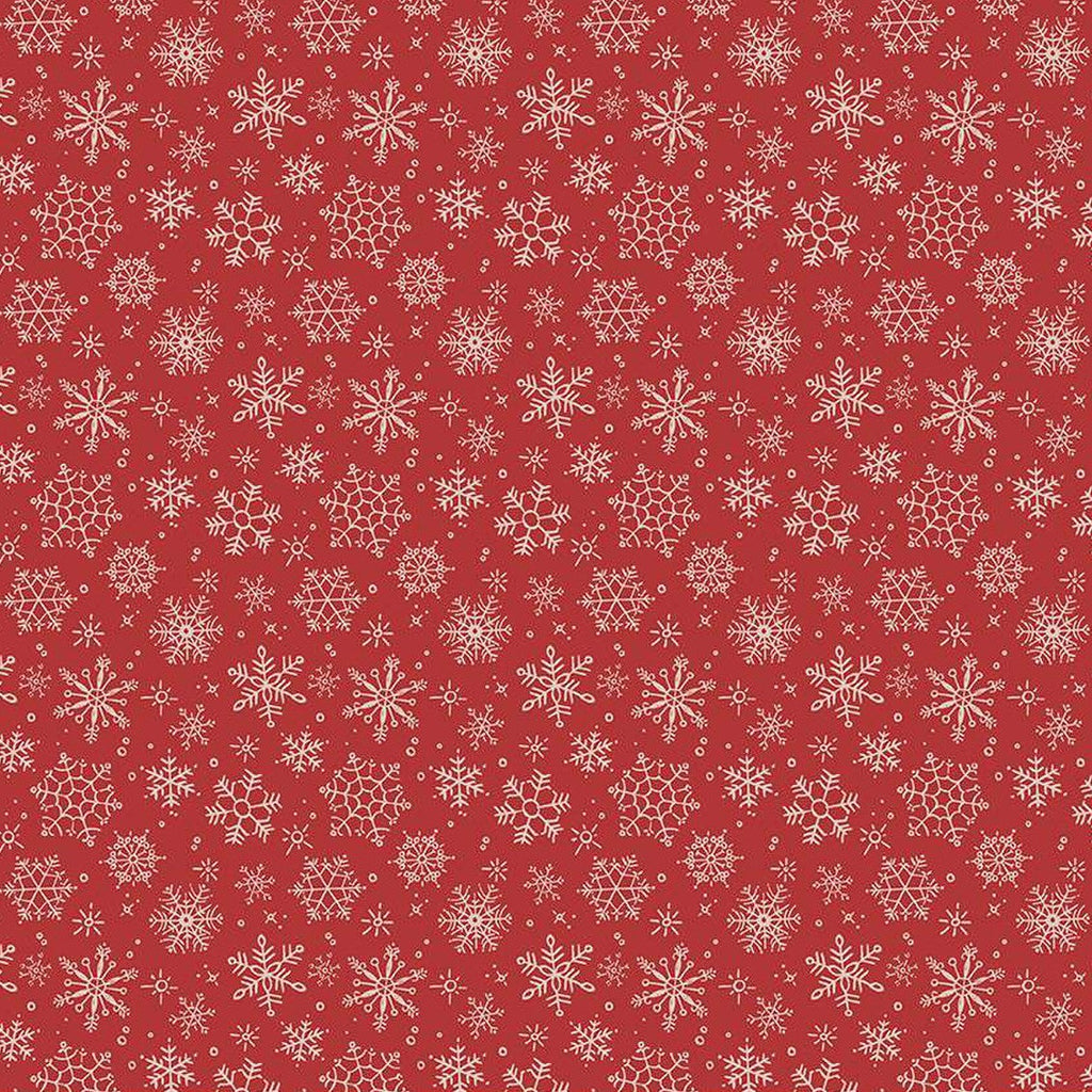 Magical Winterland Snowflakes Barn Red C14944 Fabrics Riley Blake   