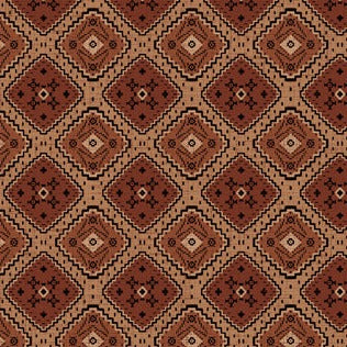 Mountains Calling Diamonds Brown 90684-36 Fabrics Figo   