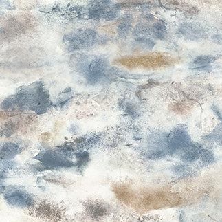 Natural Essence Blue Painterly Multi 90916-40 Fabrics Figo   