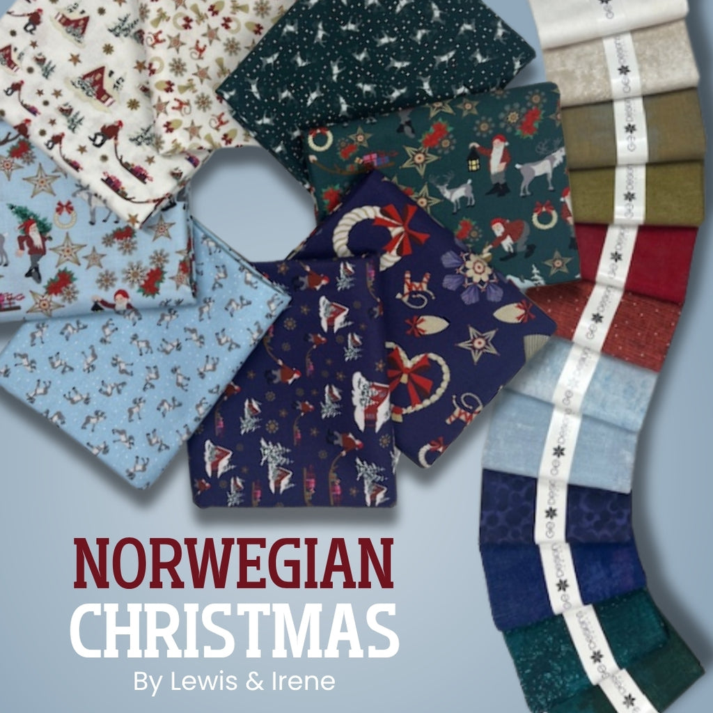 Norwegian Christmas Half Yard Bundle Fabrics Lewis & Irene