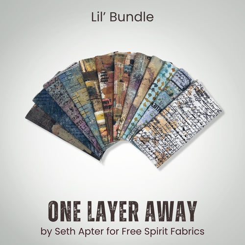 One Layer Away Lil' Bundle, multicolor quilting fabric by Free Spirit