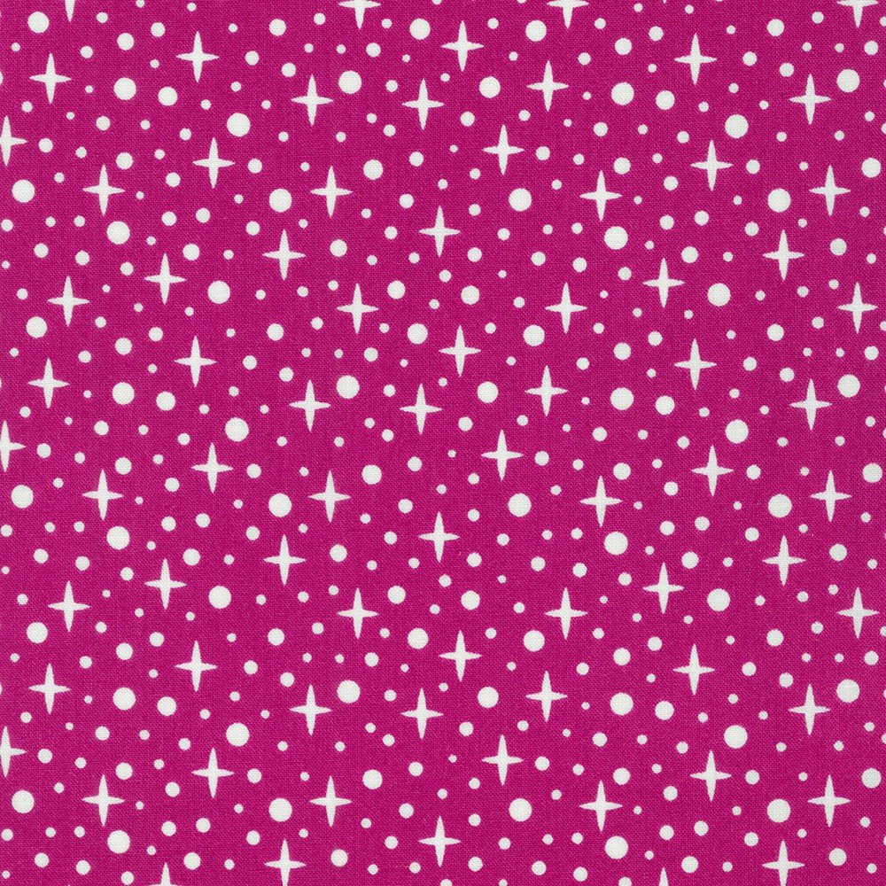 Paintbox Stars Cerise 19680-363 Fabrics Robert kaufman   