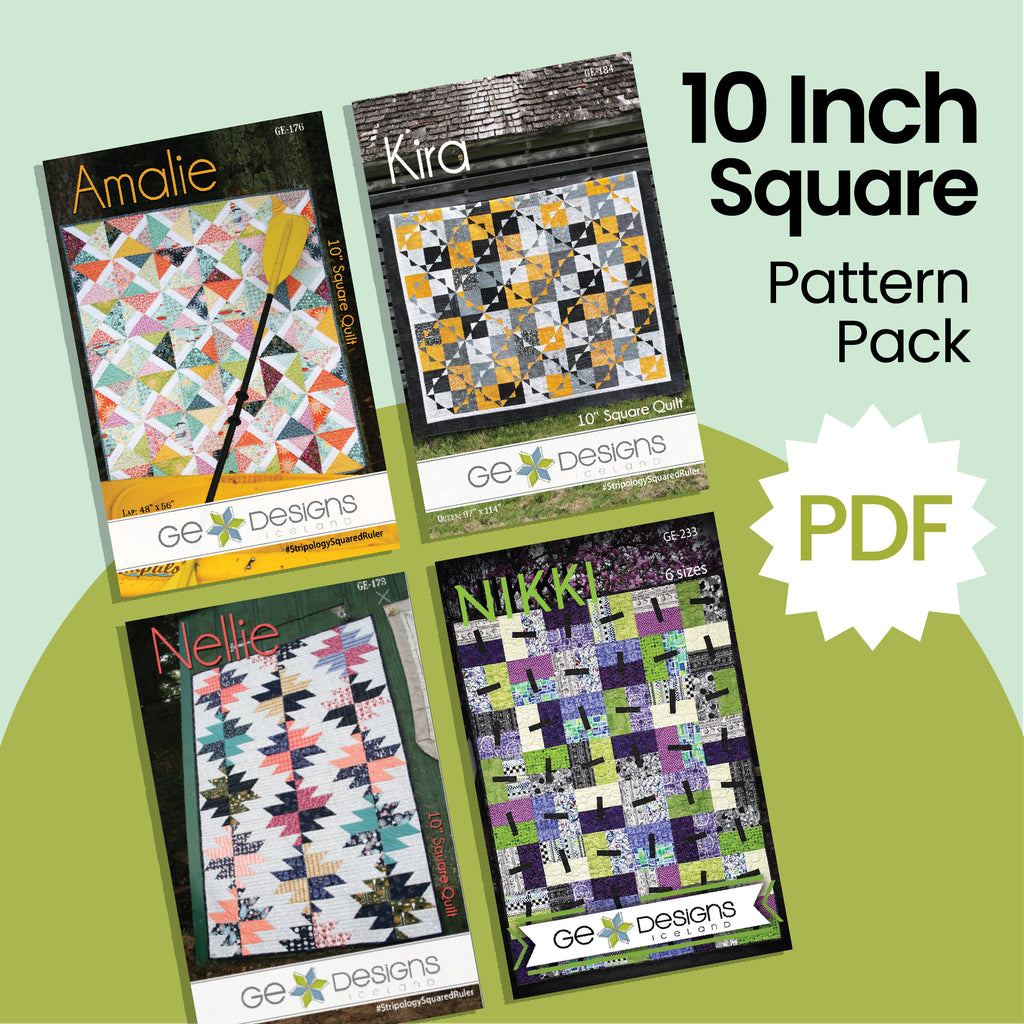 10 inch Square PDF Pattern Pack GE Designs