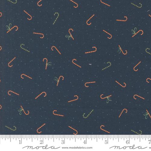 Purrfect Christmas Candy Canes Midnight 39047-16 Fabrics Moda Fabrics