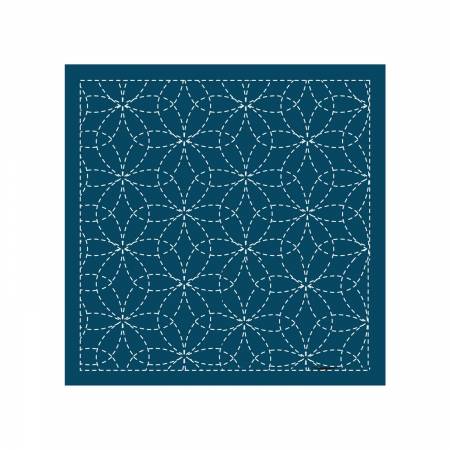 Sashiko Sampler Traditional Design Hana-zashi Navy #SC-0212 Tool Checker   