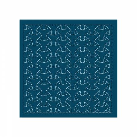 Sashiko sampler Traditional Design Maru-bishamon Navy # SC-2015 Tool Checker   