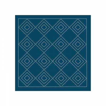 Sashiko Sampler Traditional Design Tate-mi-masu Navy #SC-2036 Tool Checker   