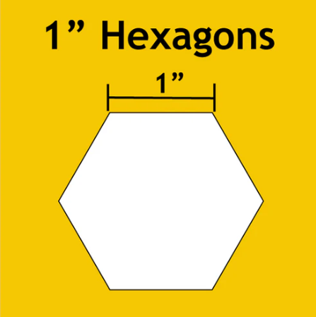 1" Hexagons: Small Pack 100 Pieces  Paper Pieces   