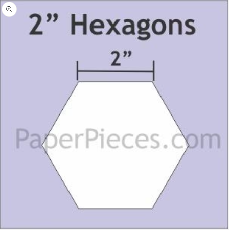2" Hexagons Small Pack 25 PC  Paper Pieces   