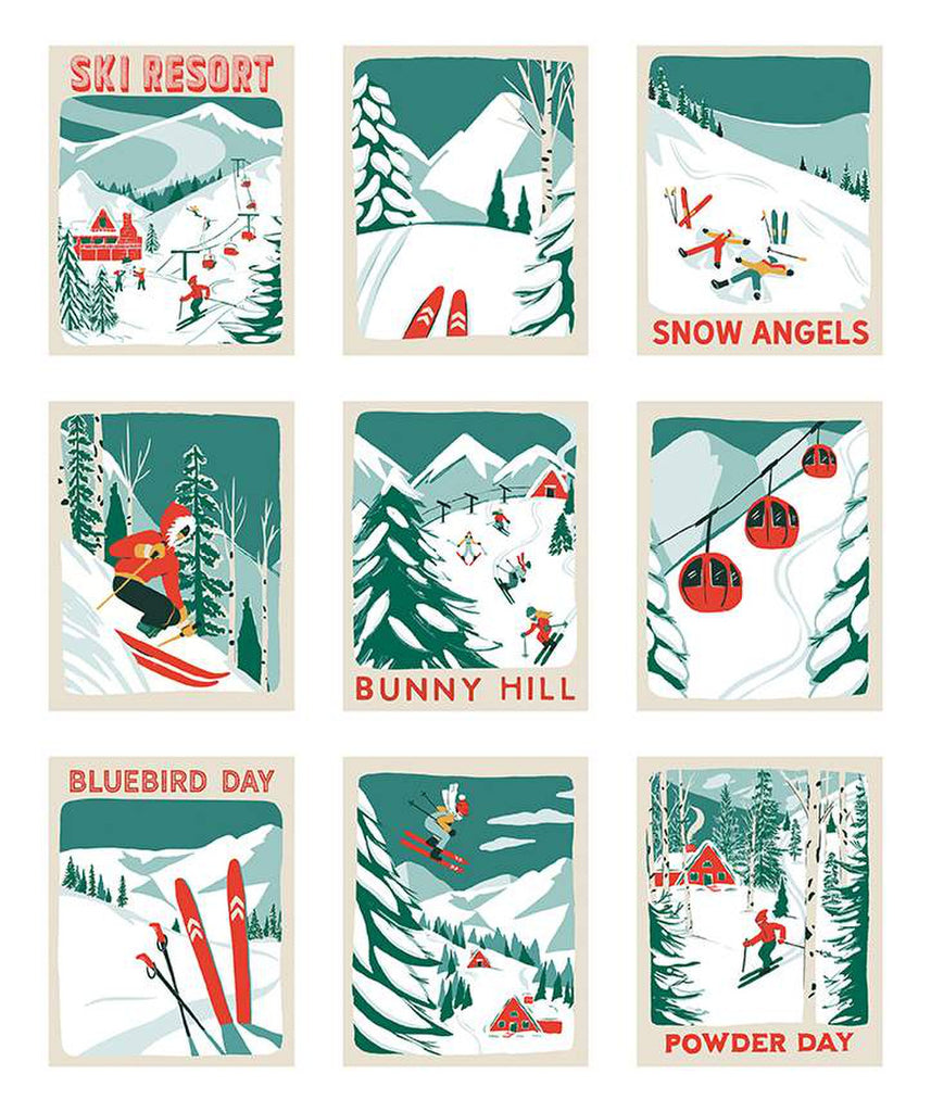 Ski Hill Panel P14778 Fabrics Riley Blake   