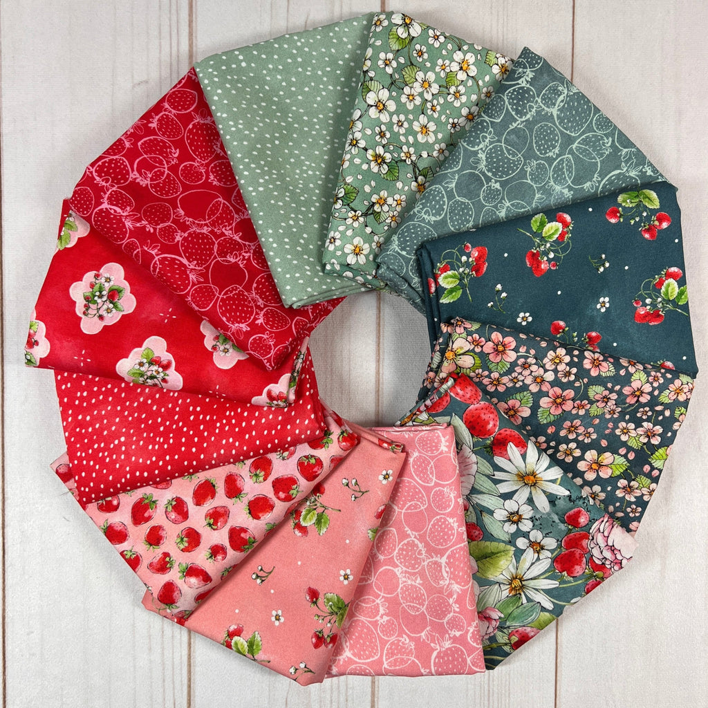 Strawberry Season Stash Builder Bundle Fabrics Robert kaufman   