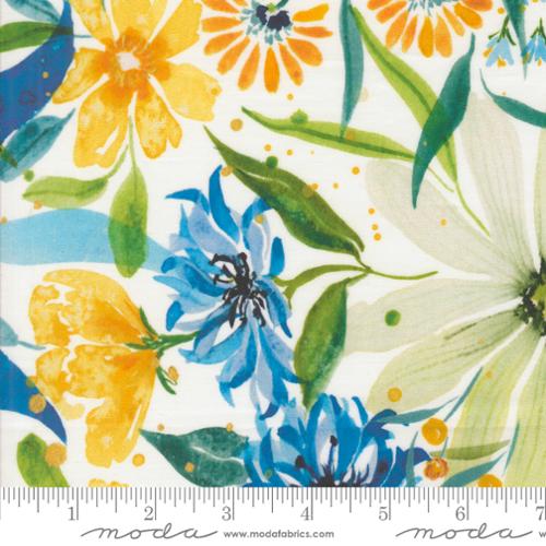 Sunshine Blue Skies Floral Cloud 108020-11 - 108" Wide 1 YARD Fabrics Moda Fabrics