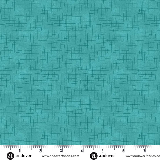 Retro Stitch Teal A-1527-T Fabrics Andover Fabrics