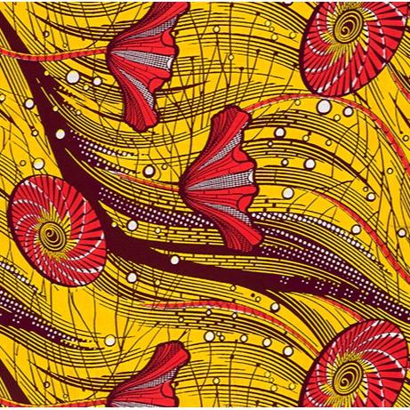 Uniwax Prints Ochre 24727-3 - 3 YARD Fabrics Robert kaufman